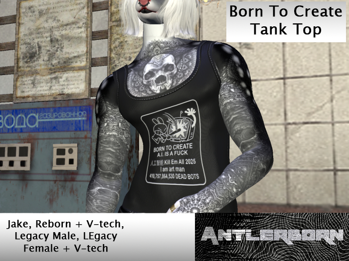 {Antlerborn} Born To Create tank top Legacy Male