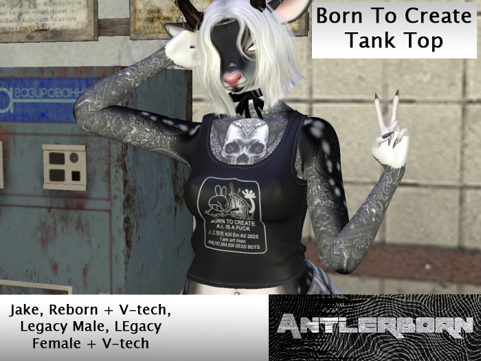 {Antlerborn} Born To Create tank top Legacy Female