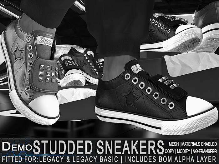 DEMO - ZED: 12x Legacy Studded Sneakers - Male
