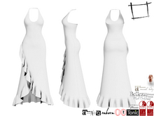 Full Perm Gown Dress With Ruffles Slink, Maitreya 5.3 LaraX, Belleza, Ocacin, Legacy, Ebody Reborn, Tonic