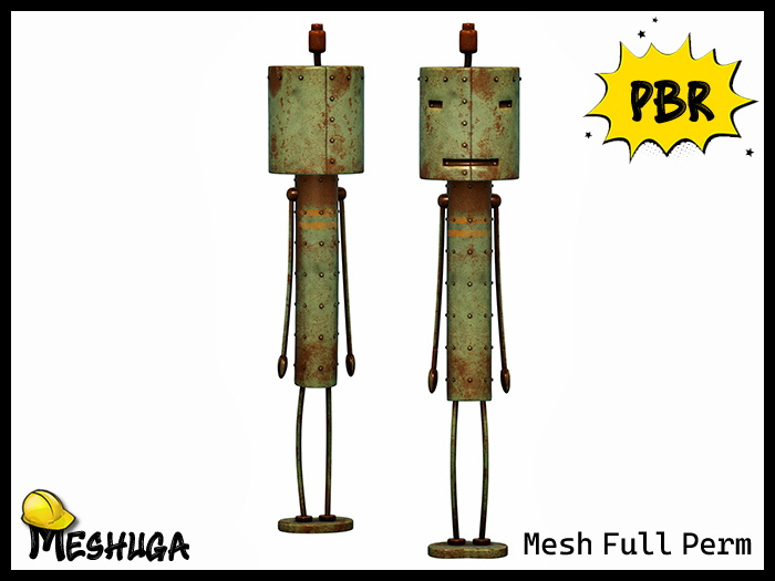 Meshuga PBR Steampunk Robot Felon FULL PERM MESH 