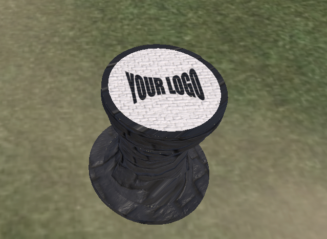 Customizable Mesh Pedestal  Contort– Replaceable Logo Texture 