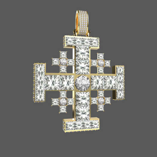 [813] Gold Cross Pendant