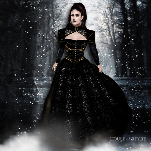 RFyre Crystalline Gown Black