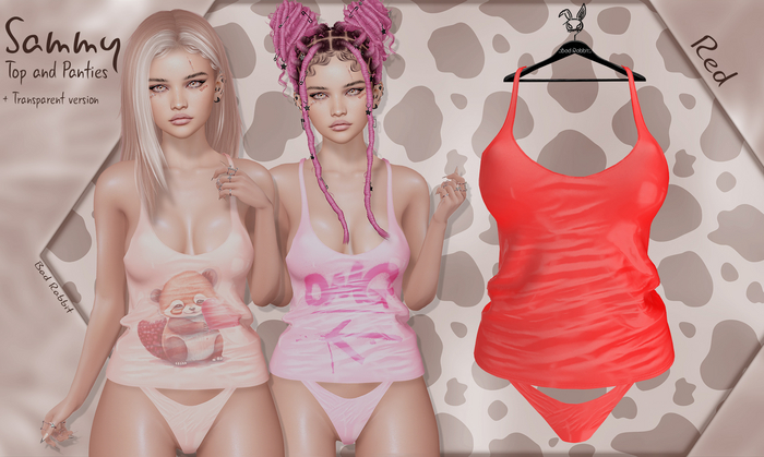 .:Bad Rabbit:. Sammy Top and Panties Red