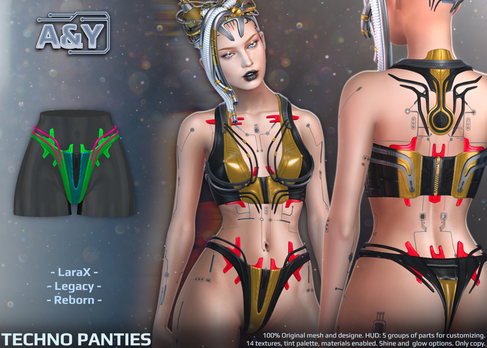 A&Y Techno Panties - Green