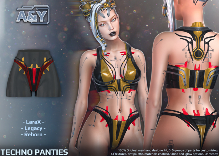 A&Y Techno Panties - Red