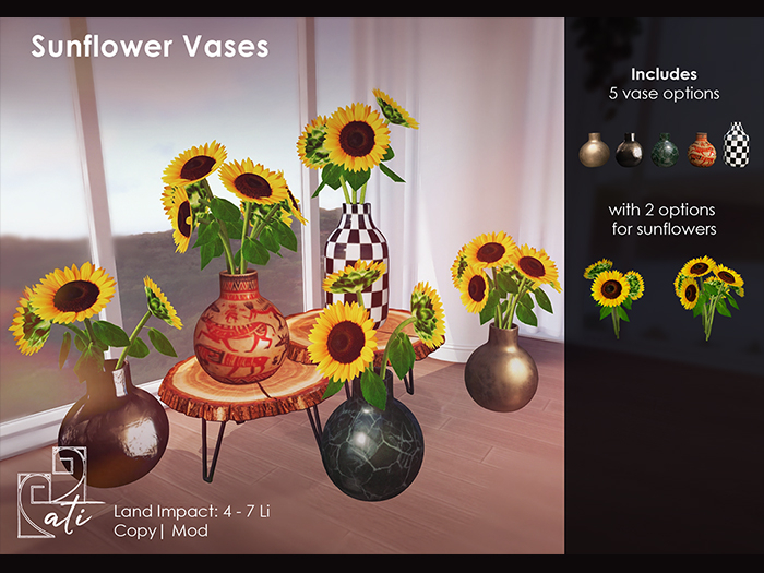 ati: Sunflower Vases