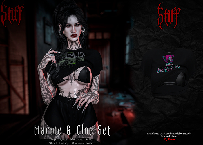 Stiff - Marnie Top - Glitch Black
