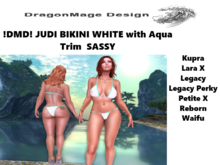 !DMD! JUDI BIKINI WHITE/AQUA  SASSY