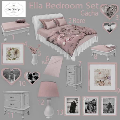 01 Bee Designs Elle Bedroom RARE