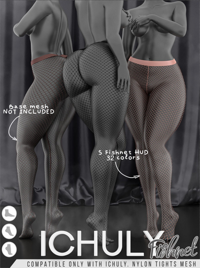 ICHULY. Nylon Tights - S Fishnet HUD