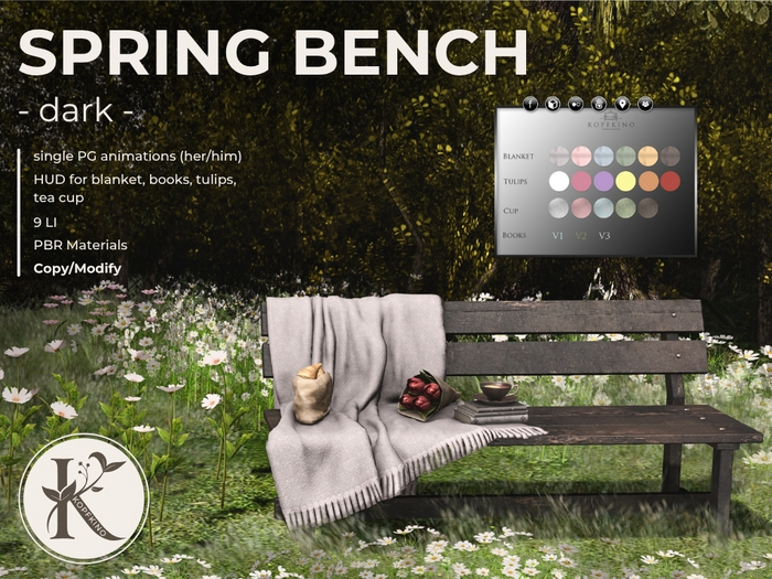 KOPFKINO - Spring Bench - Dark