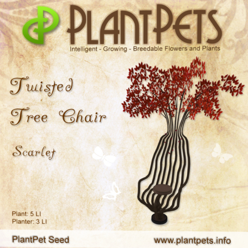PlantPet Seed [Twisted Tree Chair *Scarlet*] RARE