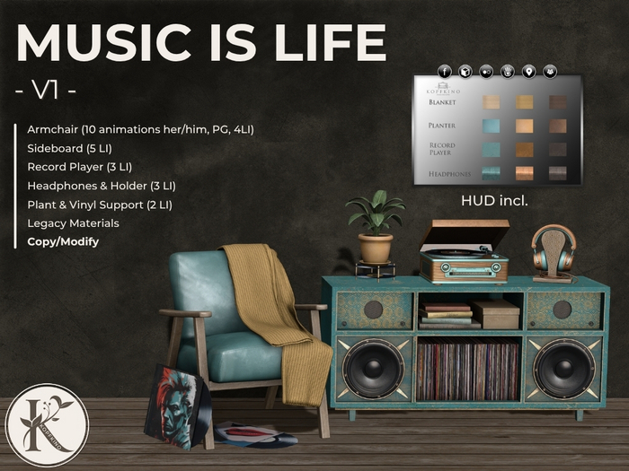 KOPFKINO - Music is Life - Music Room Set V1