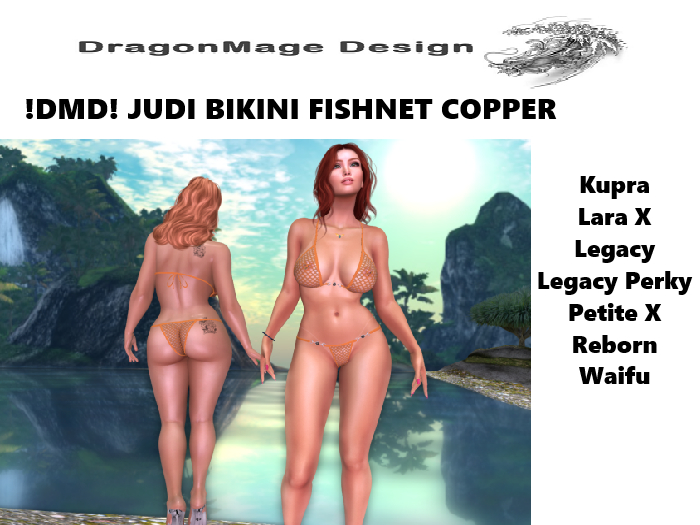 !DMD! JUDI BIKINI COPPER FISHNET 