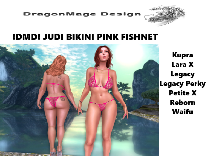 !DMD! JUDI BIKINI PINK FISHNET 