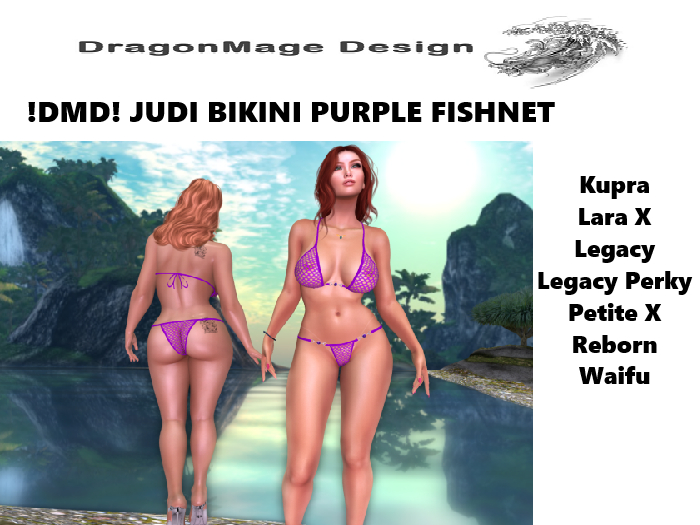 !DMD! JUDI BIKINI PURPLE FISHNET