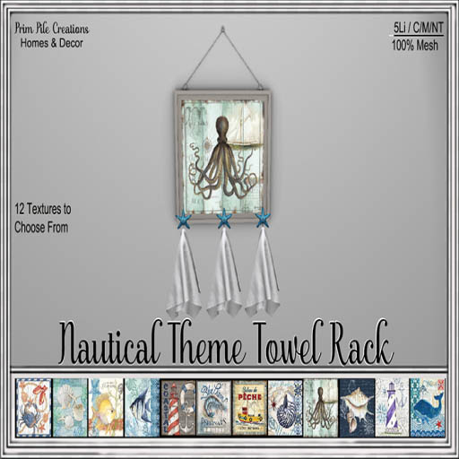~PPC~ Nautical Theme Towel Rack