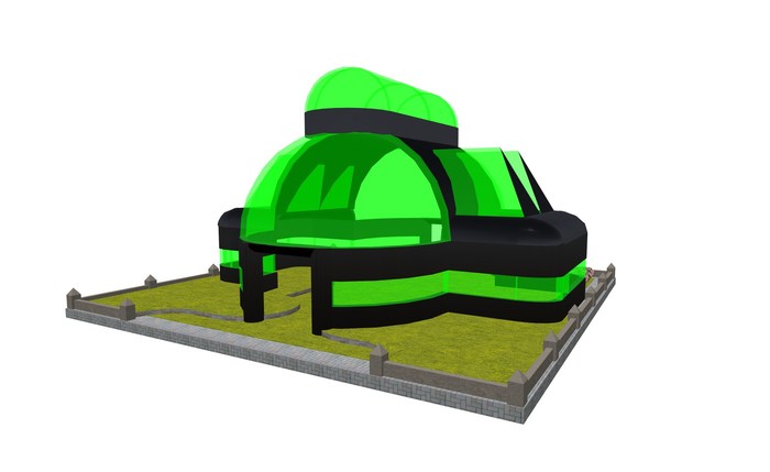 Tiny Black/Green Building