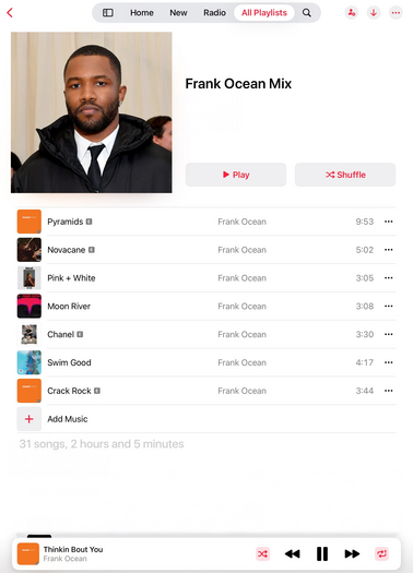 Music HUD Unpacker - Frank Ocean Mix