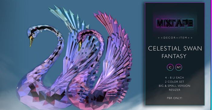 MIXTAPE Decor - celestial swan - fantasy set 
