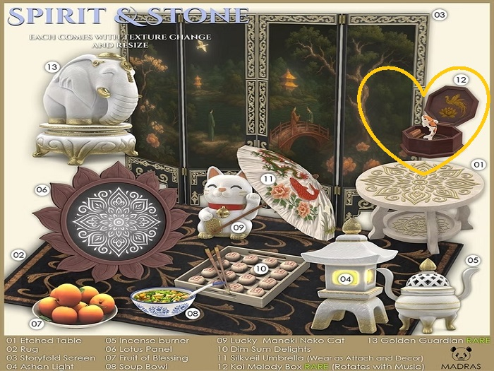12 Spirit & Stone - Koi Melody Box RARE