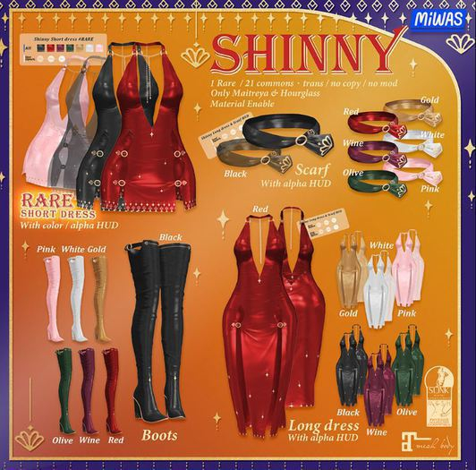 MIWAS / Shinny Short dress - Mait # RARE