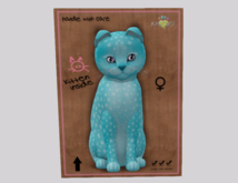 Female Breedable Cat Cheetah! - Blue Raspberry Saltwater Taffy