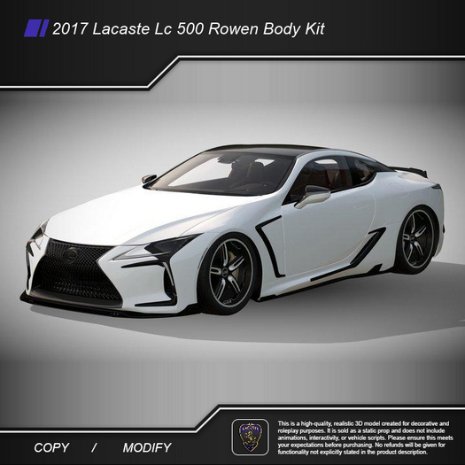 2017 Lacaste Lc 500 Rowen Body Kit