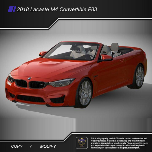 2018 Lacaste M4 Convertible F83