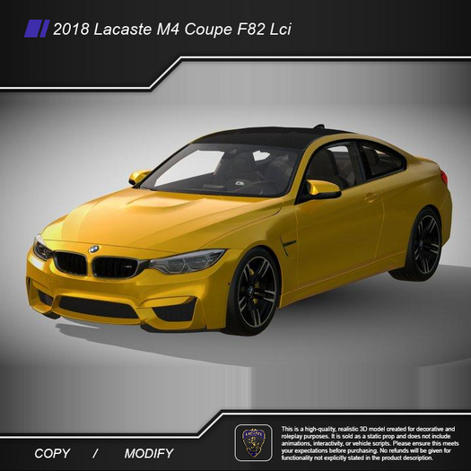 2018 Lacaste M4 Coupe F82 Lci