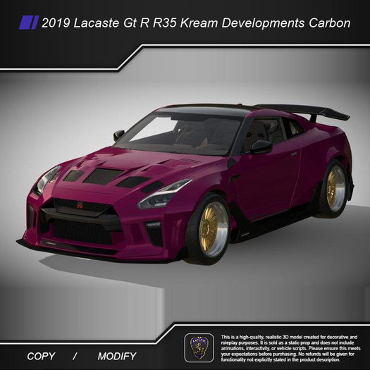 2019 Lacaste Gt R R35 Kream Developments Carbon