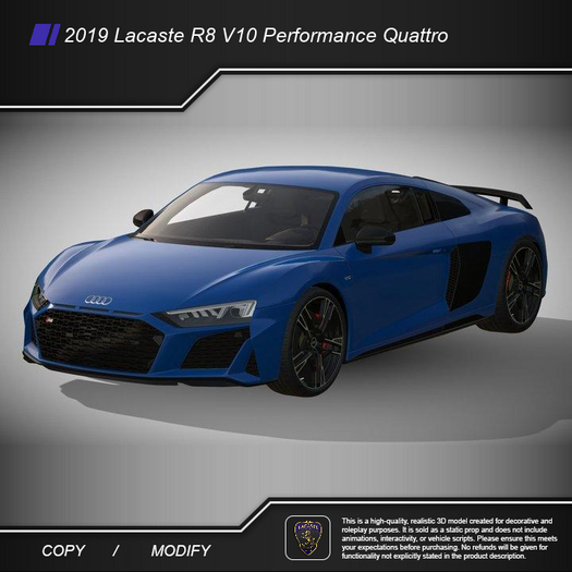 2019 Lacaste R8 V10 Performance Quattro