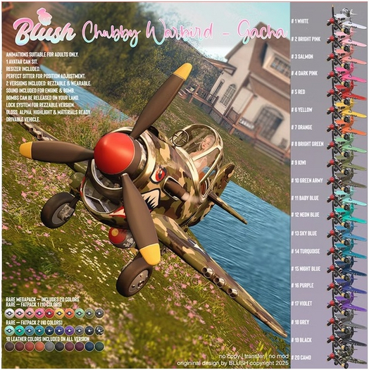 BLUSH - Chubby Warbird - Megapack RARE