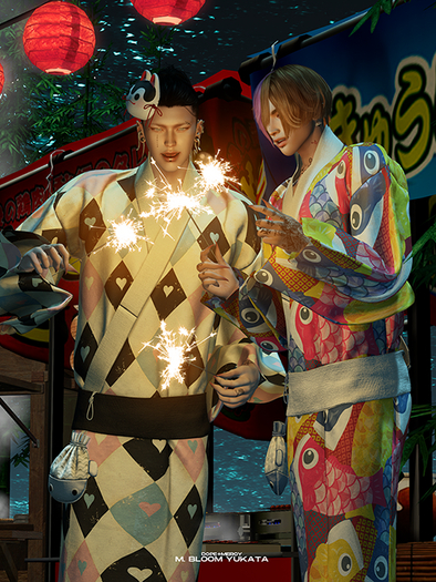 [Dope+Mercy]M. Bloom Yukata"LEGACY"_Ash Gray (ADD)