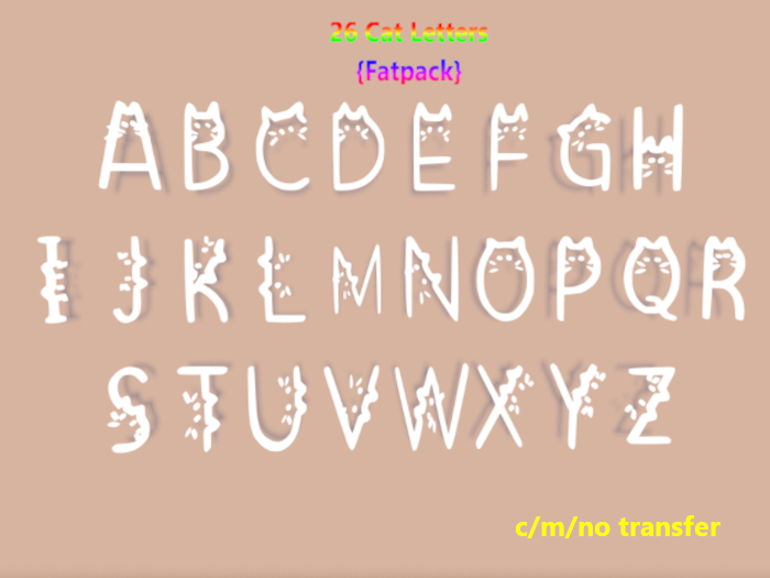 Cat Letters Poptartique Fatpack