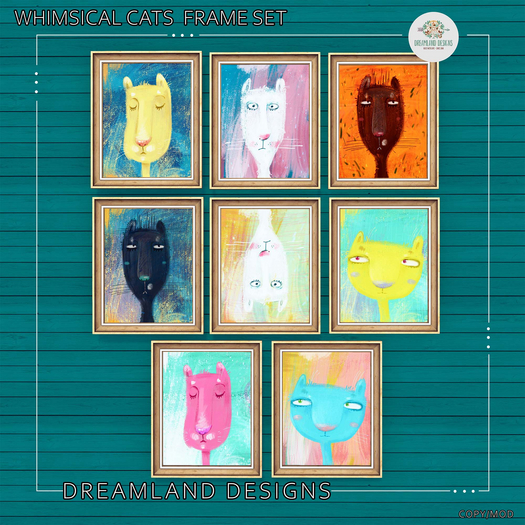 DD Whimsical Cat Frames