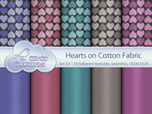 Birdy Textures - [Set 57] - HEARTS on cotton fabric