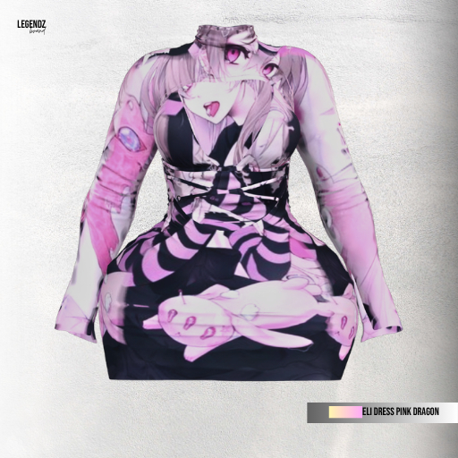LEGENDZ ELI DRESS PINK DRAGON