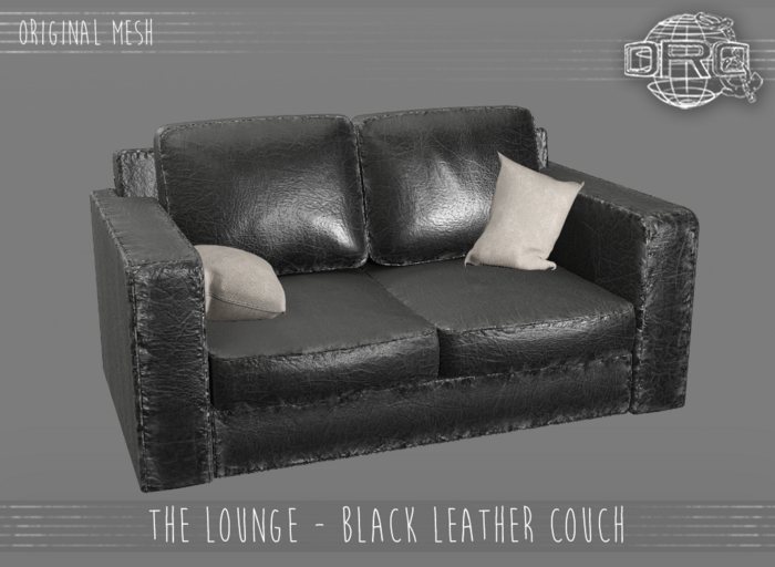 -DRD- The lounge - Black leather couch - PG