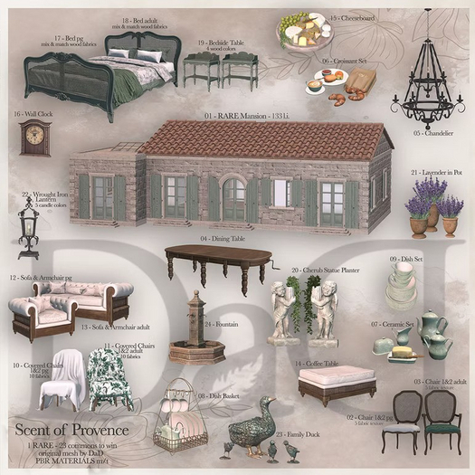 05 - DaD  "Scent of Provence Chandelier" m/t box