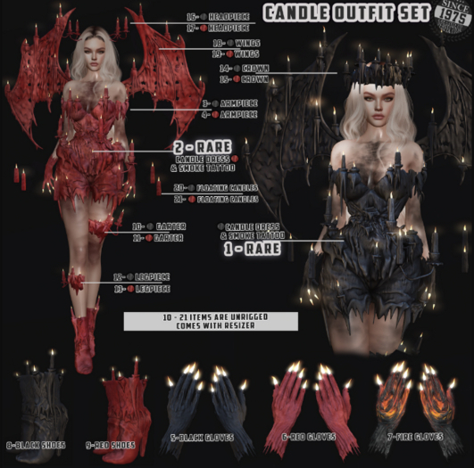 17. [Since1975] Candle Headpiece Red