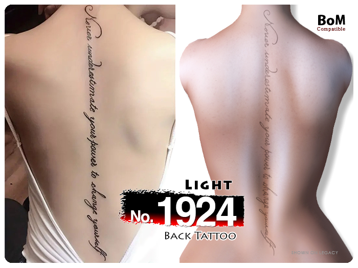 (Back Tattoo) No.1924 Light
