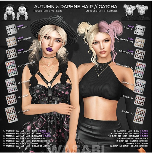 Wasabi // Daphne Mesh Hair - #13 Reds