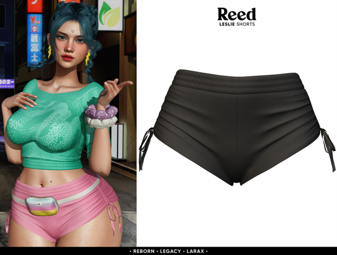 REED - LESLIE SHORTS BLACK