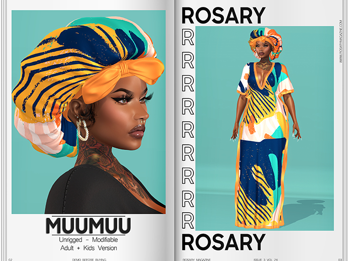 Rosary. Muumuu . Bonnet Abstract