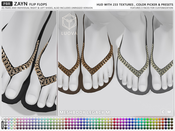 Luova // Zayn // Flip Flops // MeshBody Legacy M