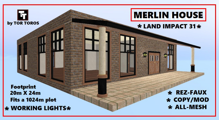 REZ-FAUX MERLIN HOUSE 31Li (Boxed)