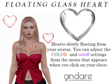 Andare - Floating Glass Heart PACK